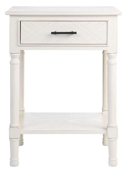 Safavieh - Peyton 1 Drawer Accent Table - Distressed White  - ACC5704A veiw 1
