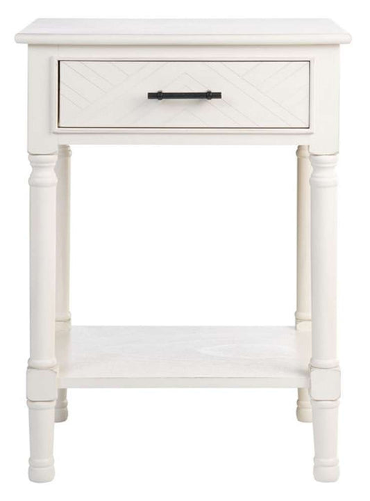 Safavieh - Peyton 1 Drawer Accent Table - Distressed White  - ACC5704A veiw 1