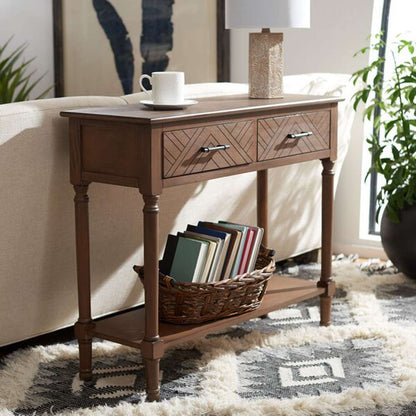 Safavieh - Peyton 2 Drawer Console Table - Brown - CNS5704C veiw 2