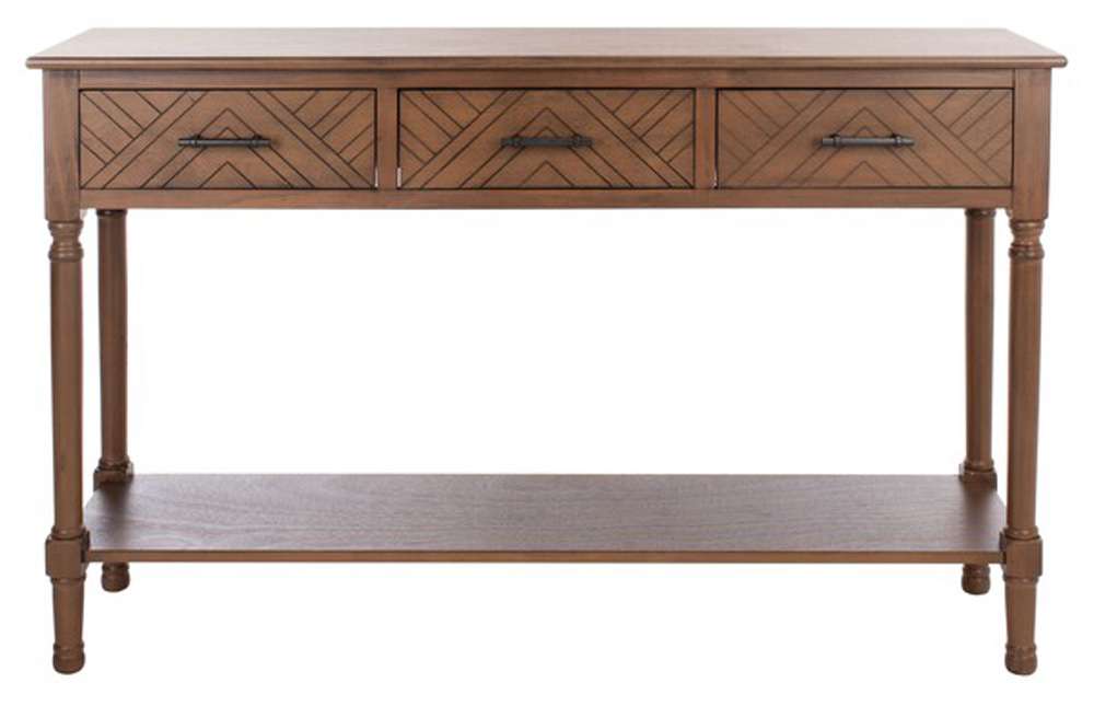 Safavieh - Peyton 3 Drawer Console Table - Brown - CNS5705C veiw 1