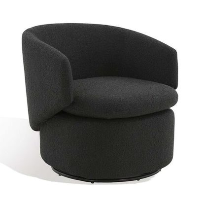 Safavieh - Couture - Phyllis Boucle Swivel Chair - Black - SFV4816B veiw 4