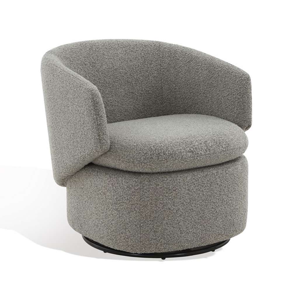 Safavieh - Couture - Phyllis Boucle Swivel Chair - Grey - SFV4816C veiw 4