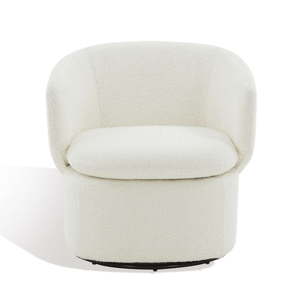 Safavieh - Couture - Phyllis Boucle Swivel Chair - Ivory - SFV4816A veiw 2