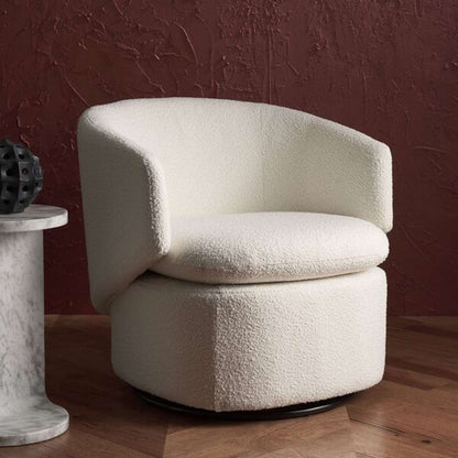 Safavieh - Couture - Phyllis Boucle Swivel Chair - Ivory - SFV4816A veiw 3