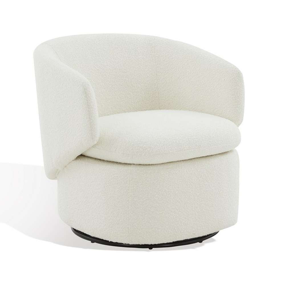 Safavieh - Couture - Phyllis Boucle Swivel Chair - Ivory - SFV4816A veiw 4