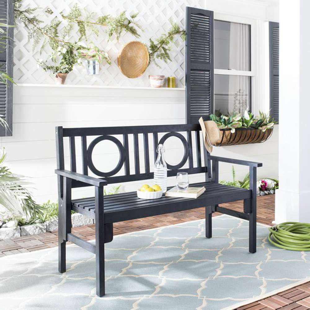Safavieh - Piedmont Folding Bench - Dark Slate Gray - PAT6714K veiw 2