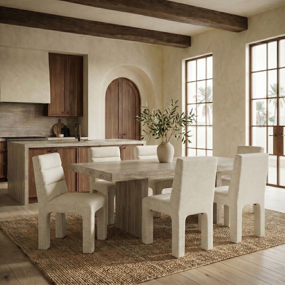 Safavieh - Pietro Channel Tufted Dining Chair / Taupe - SFV5081G view 2