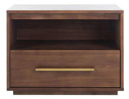 Safavieh - Couture - Poesy 1 Drawer Nightstand - Brown - SFV7200B veiw 1