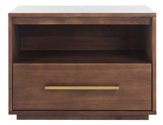 Safavieh - Couture - Poesy 1 Drawer Nightstand - Brown - SFV7200B veiw 1