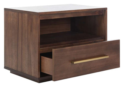 Safavieh - Couture - Poesy 1 Drawer Nightstand - Brown - SFV7200B veiw 2