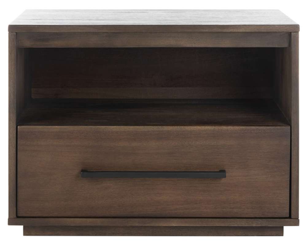 Safavieh - Couture - Poesy 1 Drawer Nightstand - Dark Chocolate - SFV7200A veiw 1