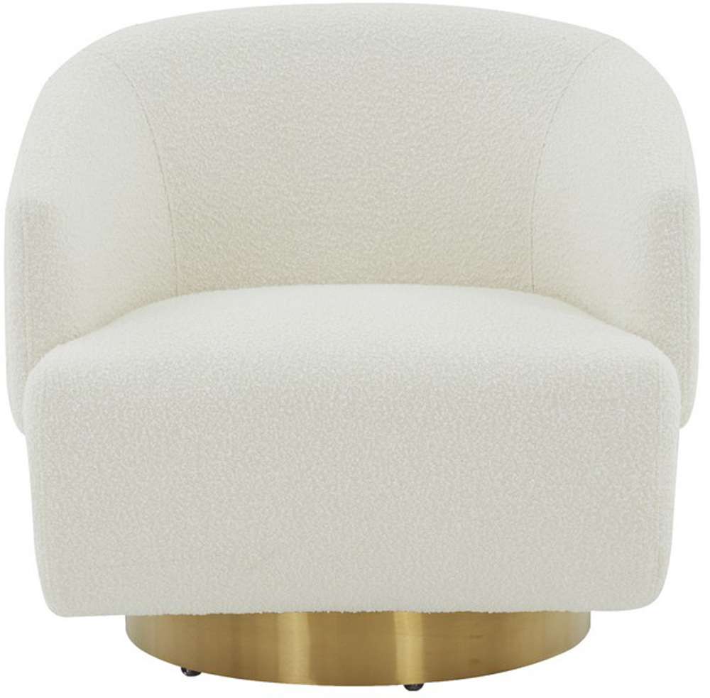Safavieh - Couture - Pollyanne Swivel Accent Chair - Ivory - Gold - SFV4813A veiw 1