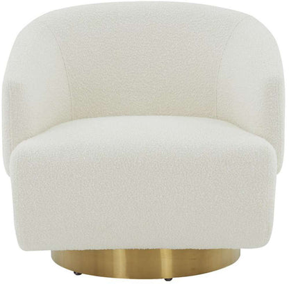 Safavieh - Couture - Pollyanne Swivel Accent Chair - Ivory - Gold - SFV4813A veiw 1