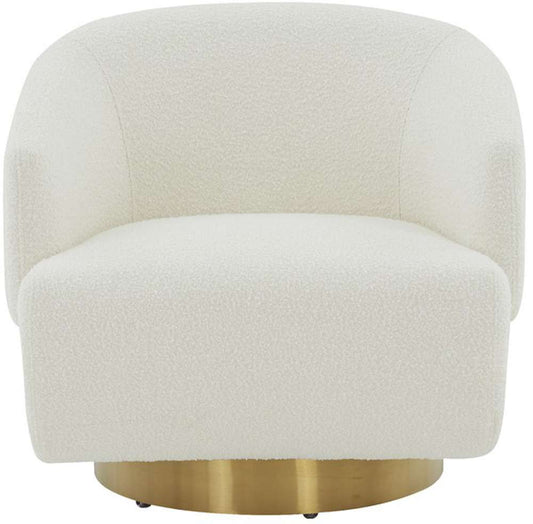 Safavieh - Couture - Pollyanne Swivel Accent Chair - Ivory - Gold - SFV4813A veiw 1