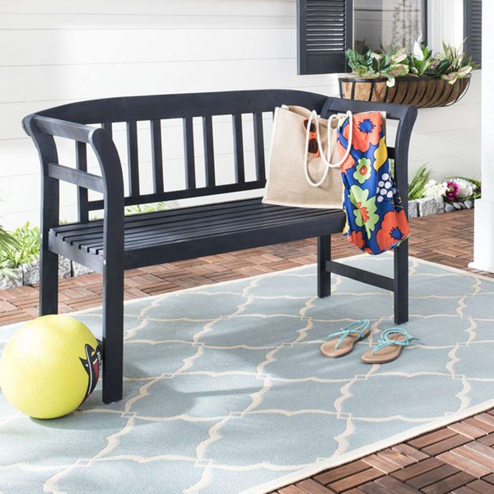 Safavieh - Porterville 2 Seat Bench - Dark Slate Gray - PAT6742K veiw 2