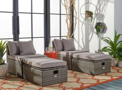 Safavieh - Pramla Outdoor Sette With Otto - Grey - Grey - PAT7515B veiw 3