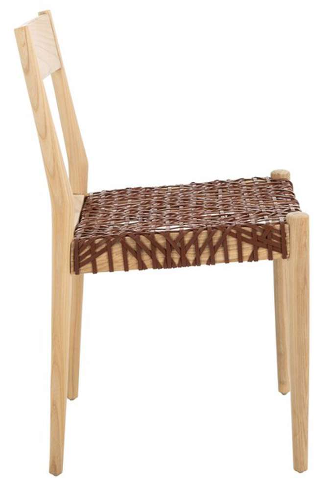 Safavieh - Pranit Dining Chair - Cognac - Natural  (Set of 2) - DCH1200B-SET2 veiw 3