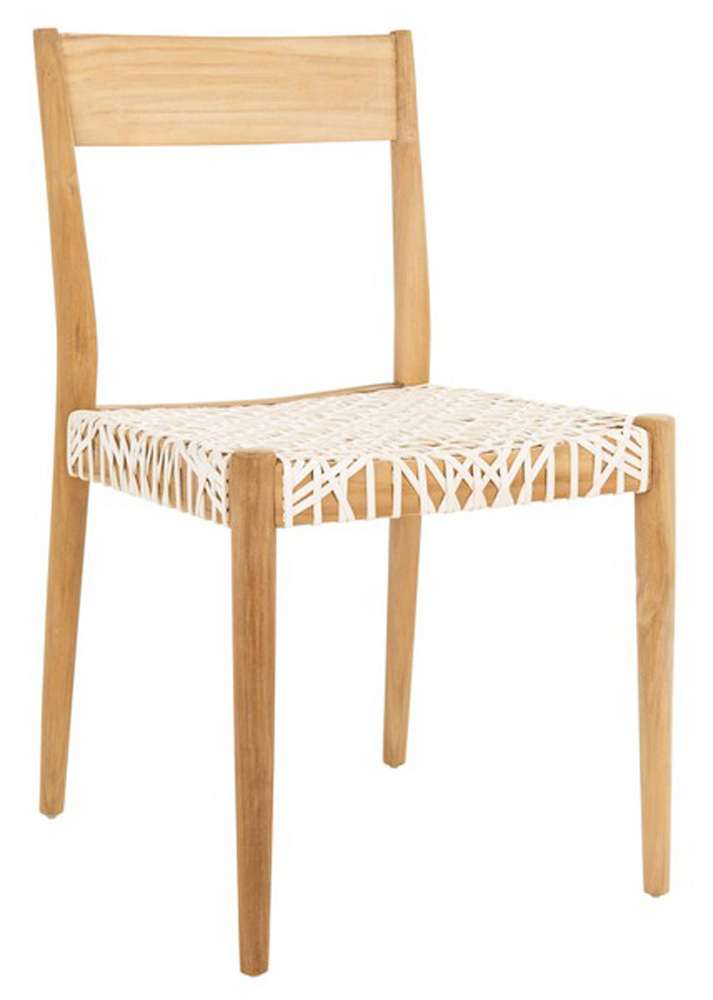 Safavieh - Pranit Dining Chair - White - Natural  (Set of 2) - DCH1200A-SET2 veiw 4
