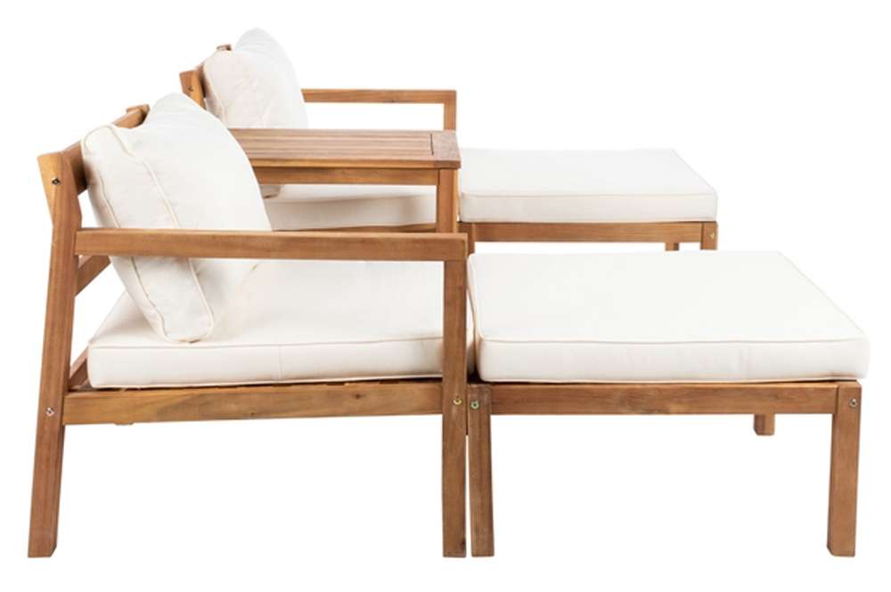 Safavieh - Pratia 5Pc Outdoor Set - Natural - Beige - PAT6759A veiw 4