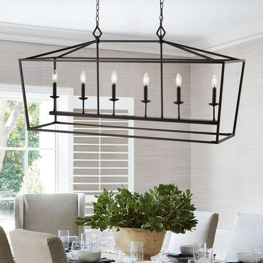 Safavieh - Prener 6Lt 49 Inch Pendant - Oil Rub Bronze - PND4088A veiw 1