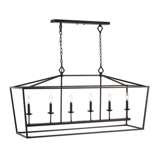 Safavieh - Prener 6Lt 49 Inch Pendant - Oil Rub Bronze - PND4088A veiw 2