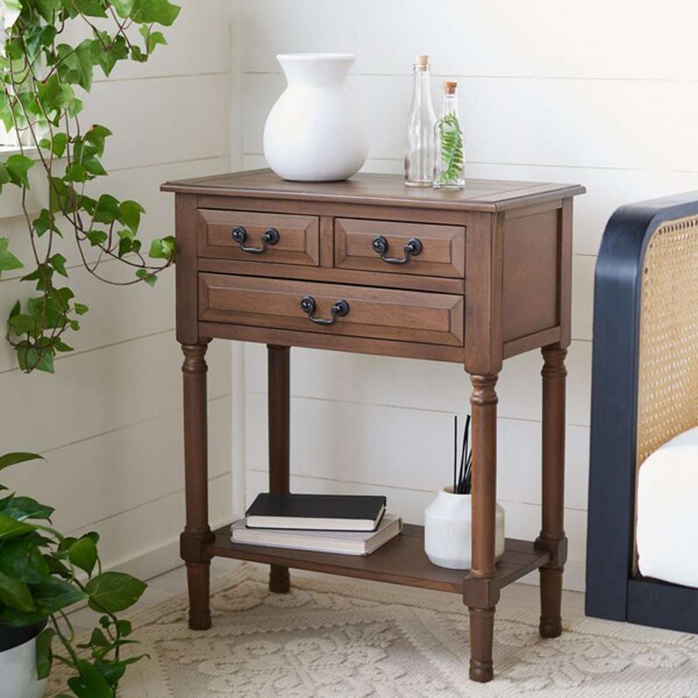 Safavieh - Primrose 3 Dwr Console Table - Brown - CNS5707C veiw 2