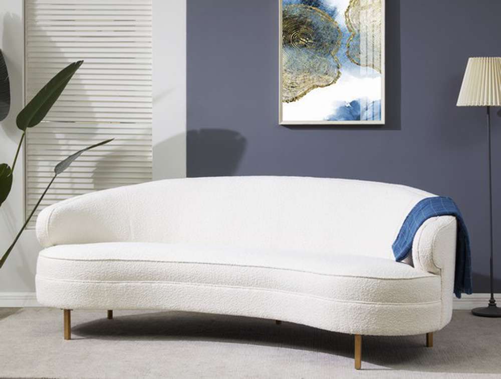 Safavieh - Couture - Primrose Curved Sofa - Ivory - Gold - SFV4715E veiw 2
