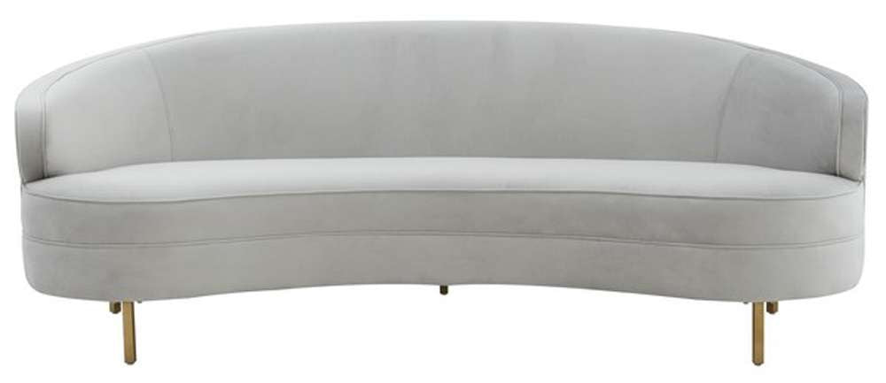 Safavieh - Couture - Primrose Curved Sofa - Light Grey - Gold - SFV4715D veiw 1
