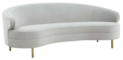 Safavieh - Couture - Primrose Curved Sofa - Light Grey - Gold - SFV4715D veiw 3