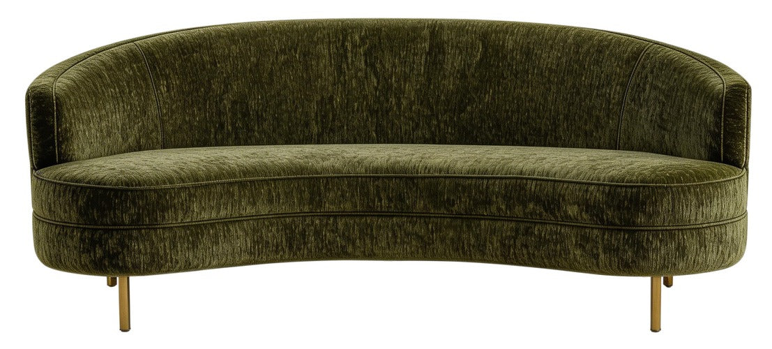 Safavieh - Primrose Curved Sofa / Olive Green / Gold - SFV4715G view 2