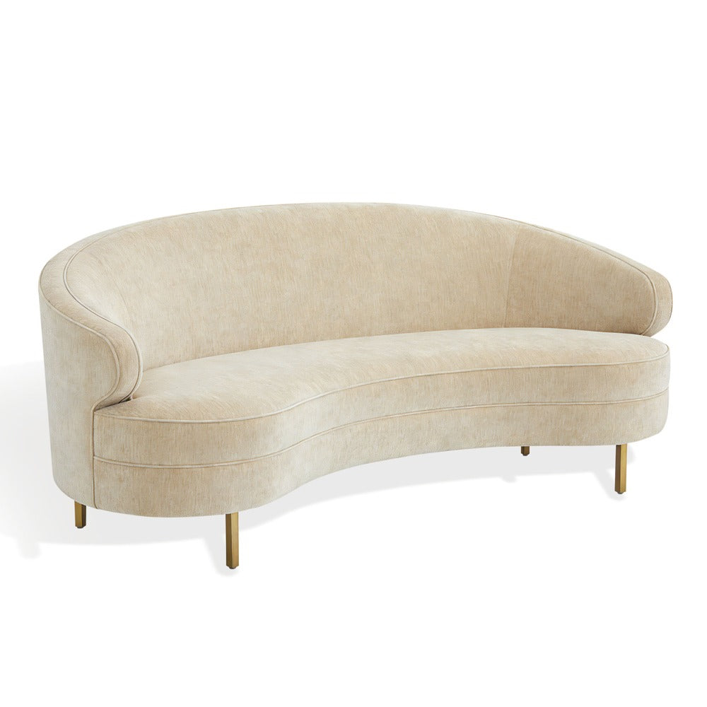 Safavieh - Primrose Curved Sofa / Taupe / Gold - SFV4715F view 3