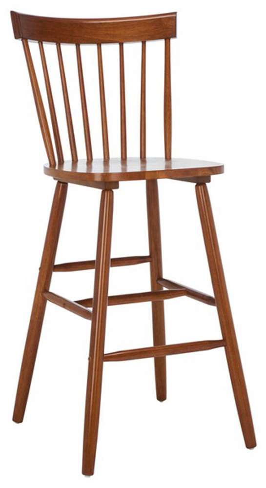 Safavieh - Providence Bar Stool - Walnut  (Set of 2) - BST8504F-SET2 veiw 3