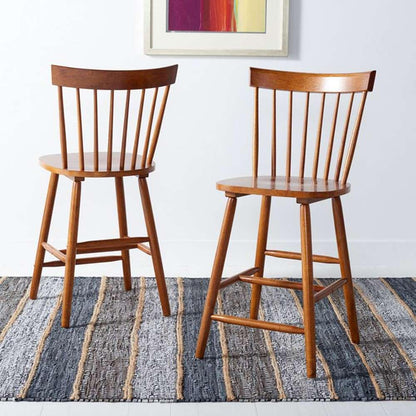 Safavieh - Providence Counter Stool - Walnut  (Set of 2) - BST8505F-SET2 veiw 2