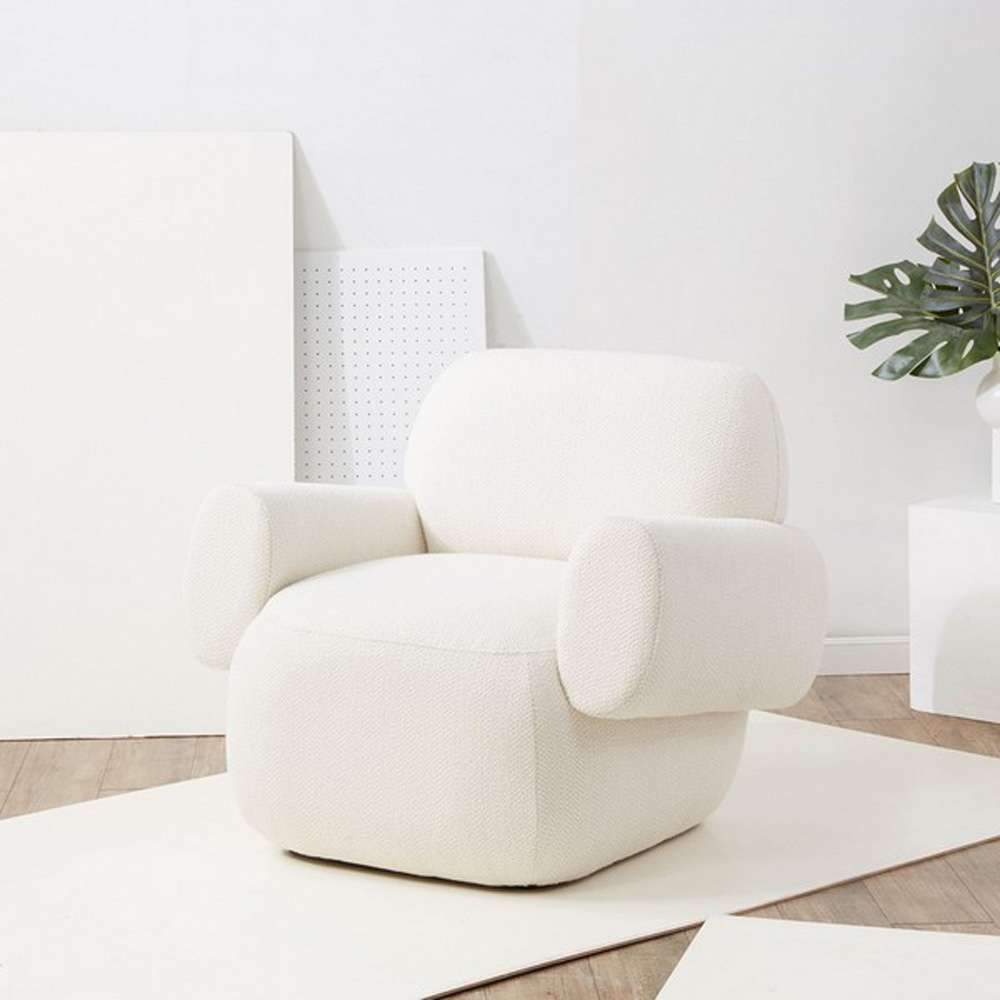 Safavieh - Couture - Pryce Upholstered Accent Chair - Ivory - SFV5096A veiw 2