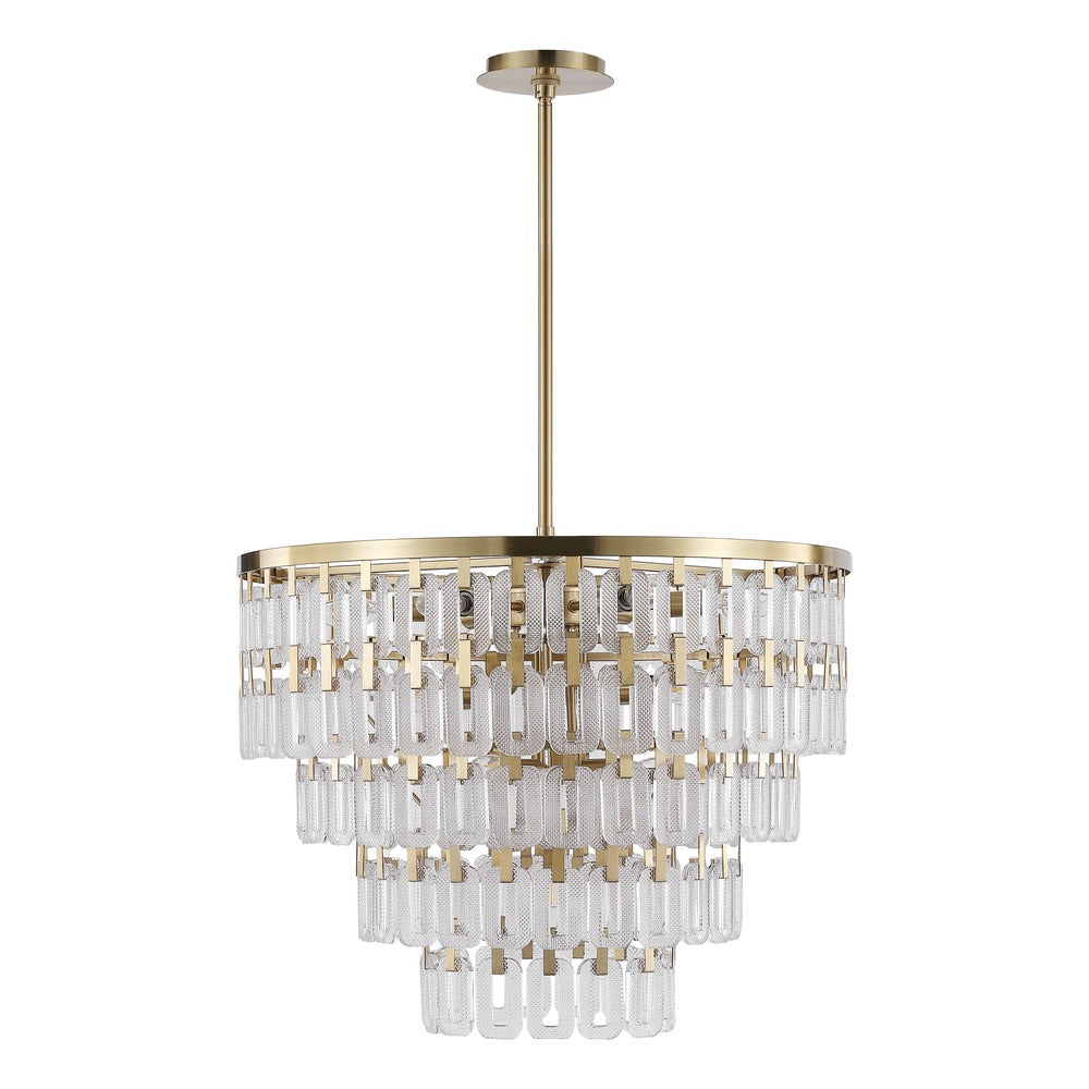 Safavieh - Queenie Tiered Glass Chandelier / Clear / Gold - CTL1122A view 1