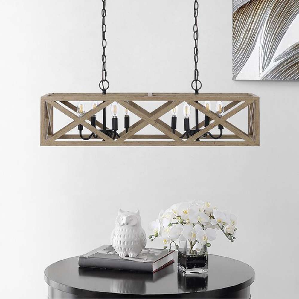 Safavieh - Quentin 8Lt 36 Inch Pendant - Black - PND4100A veiw 2