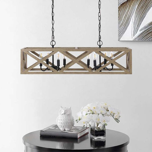 Safavieh - Quentin 8Lt 36 Inch Pendant - Black - PND4100A veiw 2