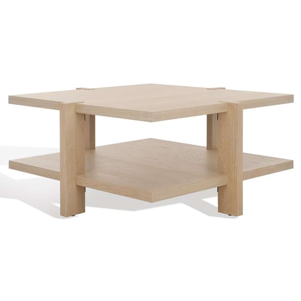 Safavieh - Couture - Quigley Square Coffee Table - Natural Cerused Oak - SFV2150B veiw 2