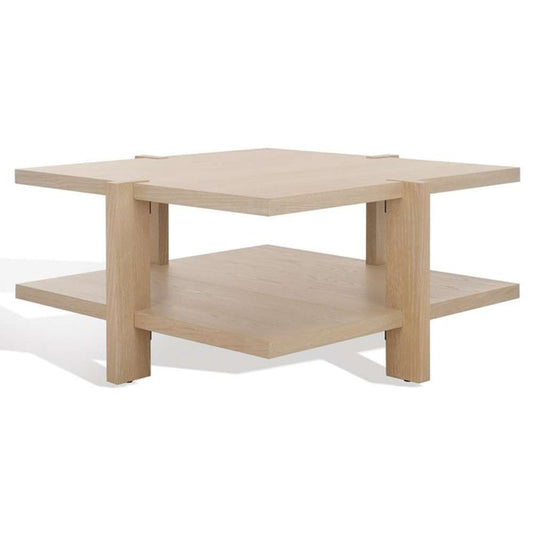 Safavieh - Couture - Quigley Square Coffee Table - Natural Cerused Oak - SFV2150B veiw 2