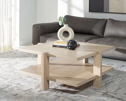 Safavieh - Couture - Quigley Square Coffee Table - Natural Cerused Oak - SFV2150B veiw 3