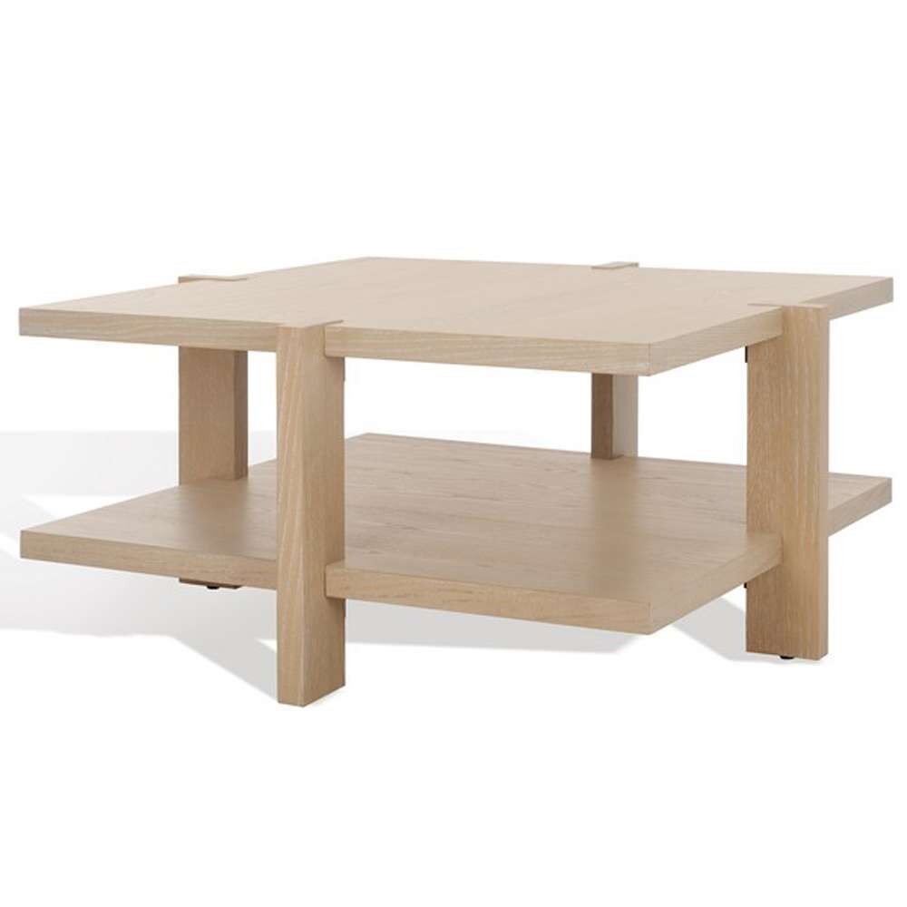Safavieh - Couture - Quigley Square Coffee Table - Natural Cerused Oak - SFV2150B veiw 4