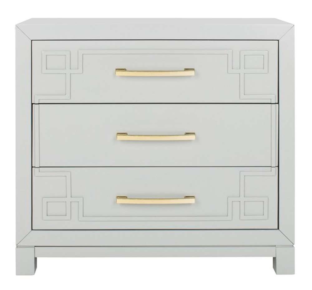 Safavieh - Raina 3 Drawer Chest - Grey - Gold - CHS6412D veiw 1