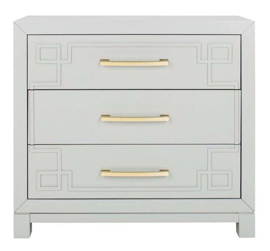 Safavieh - Raina 3 Drawer Chest - Grey - Gold - CHS6412D veiw 1