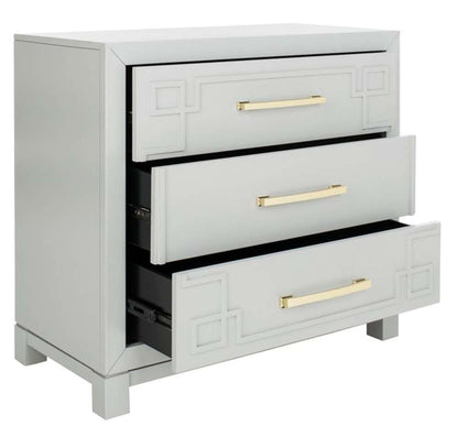 Safavieh - Raina 3 Drawer Chest - Grey - Gold - CHS6412D veiw 2