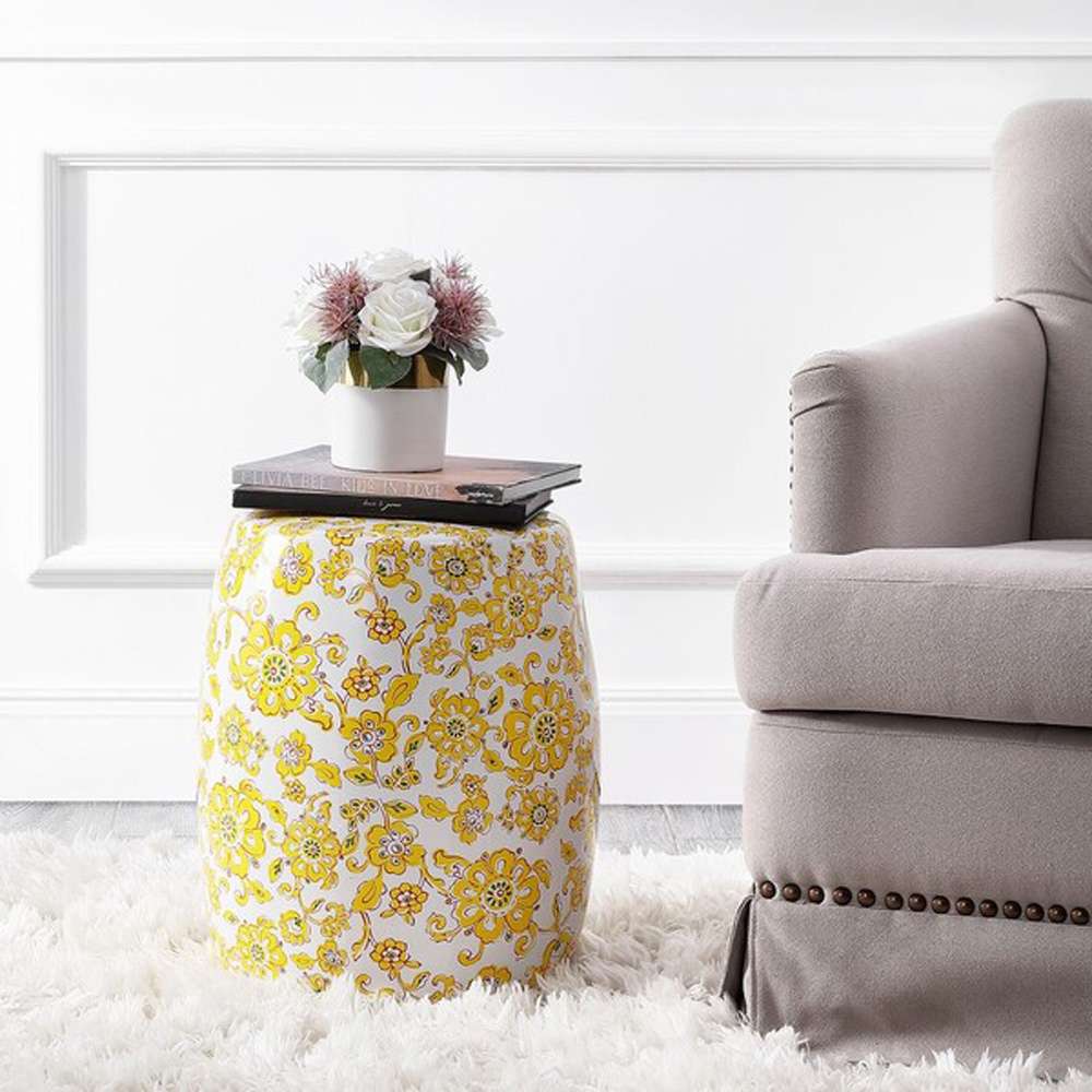 Safavieh - Rainer 17.97in Garden Stool - Yellow - ACS4591A veiw 1
