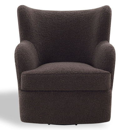 Safavieh - Rainier Wingback Teddy Swivel Chair / Dark Brown - SFV5156A view 1