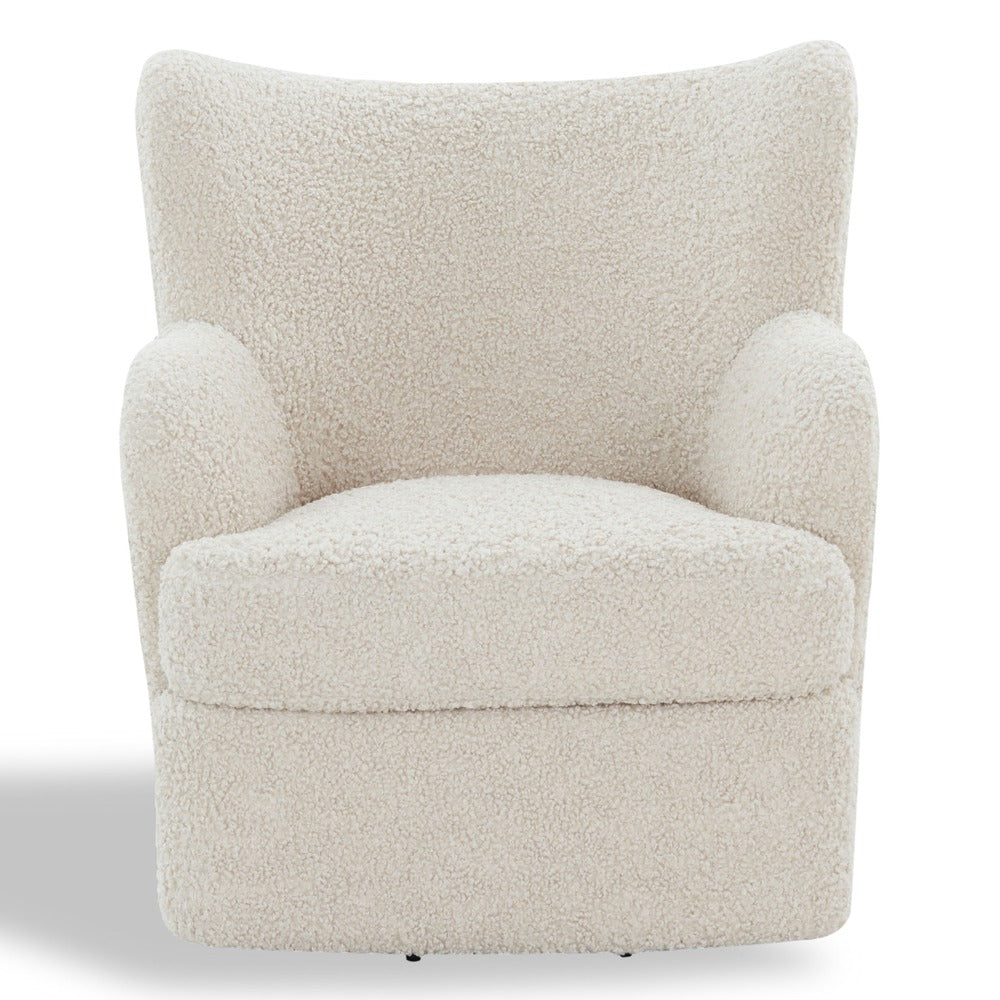 Safavieh - Rainier Wingback Teddy Swivel Chair / Off White - SFV5156B view 1