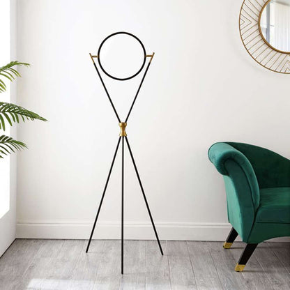 Safavieh - Rana 60.75in Floor Lamp - Black - Gold - FLL4129A veiw 1