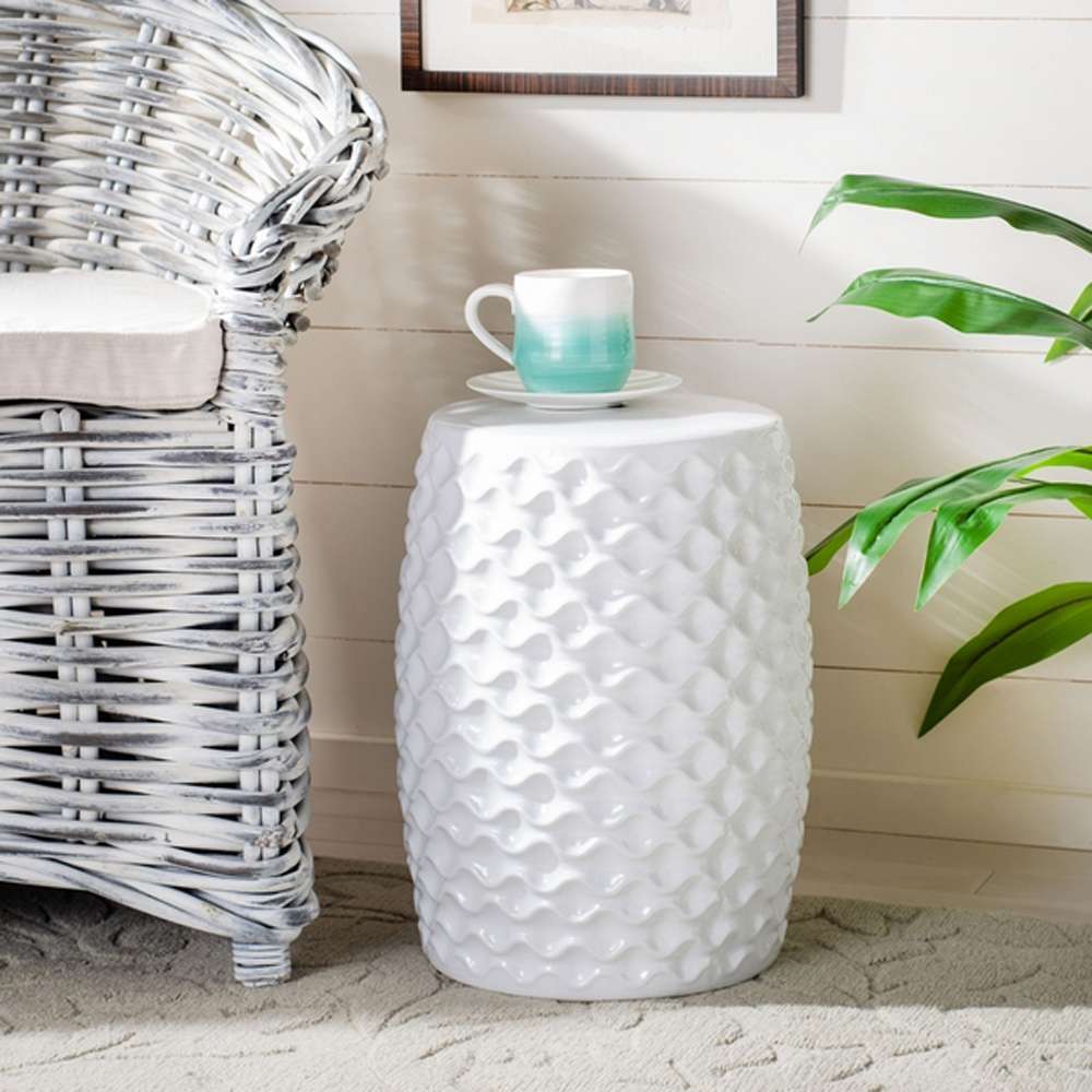 Safavieh - Randon Garden Stool - White - ACS4579A veiw 2