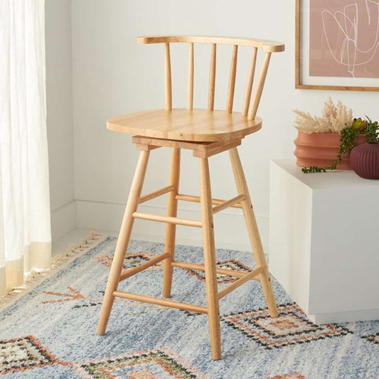 Safavieh - Ray Swivel Counter Stool - Natural - BST1402D veiw 2